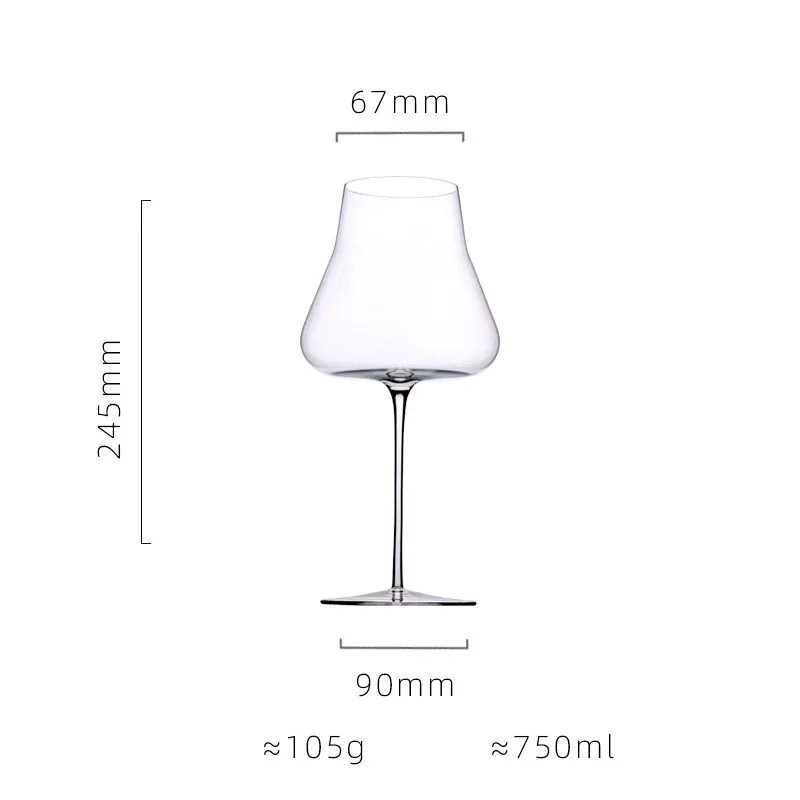 2PCS Ultrathin Crystal Wine Glasses Party Stemware Universal Wineglass Volcano Grand Cru Bordeaux Goblet Champagne Cup