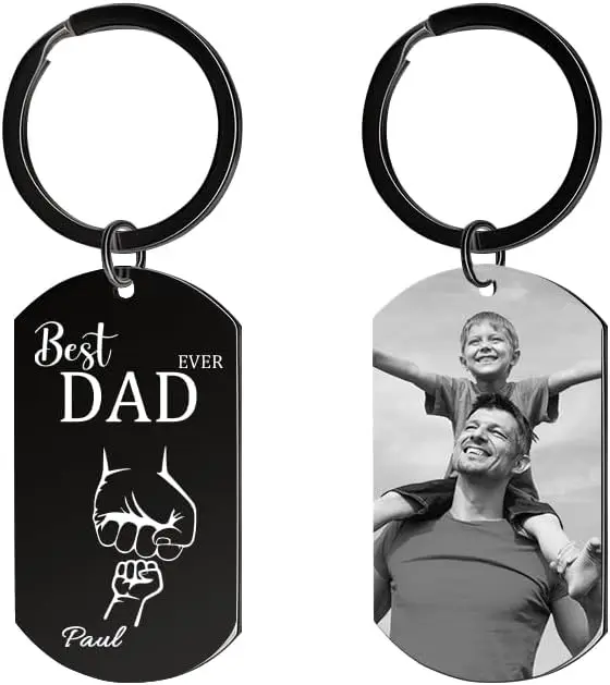 شخصية الآباء يوم المفاتيح مخصصة هدايا أبي من ابنة الابن قبضة عثرة المفاتيح هدايا عيد ميلاد الأب