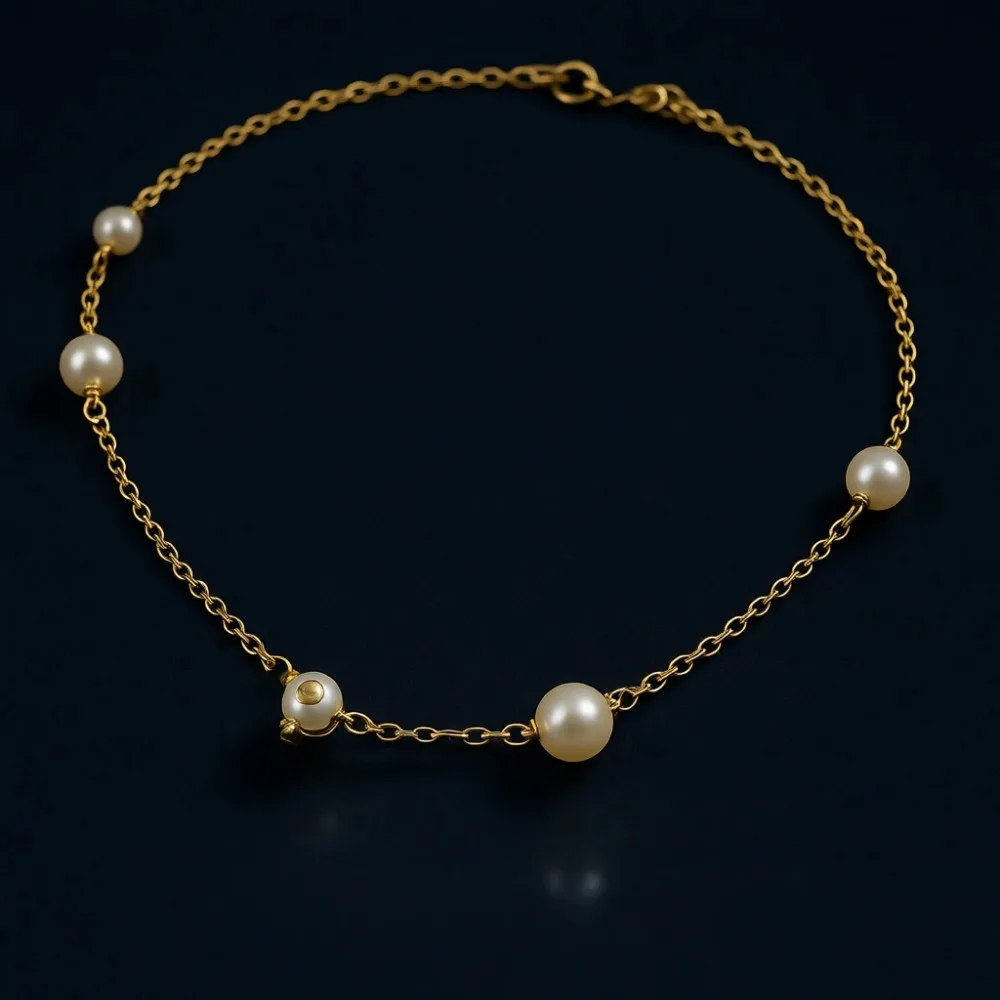 

Изящное жемчужное ожерелье с позолотой 14 карат и фианитами, минималистичное свадебное украшение, подарок для неё