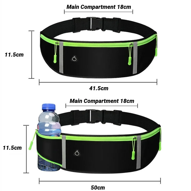 Outdoor Running Waist Bag For Mobile Phone Light And Thin Fitness Cycling Water Bottle With Three Waterproof Pockets Men Women image 5
