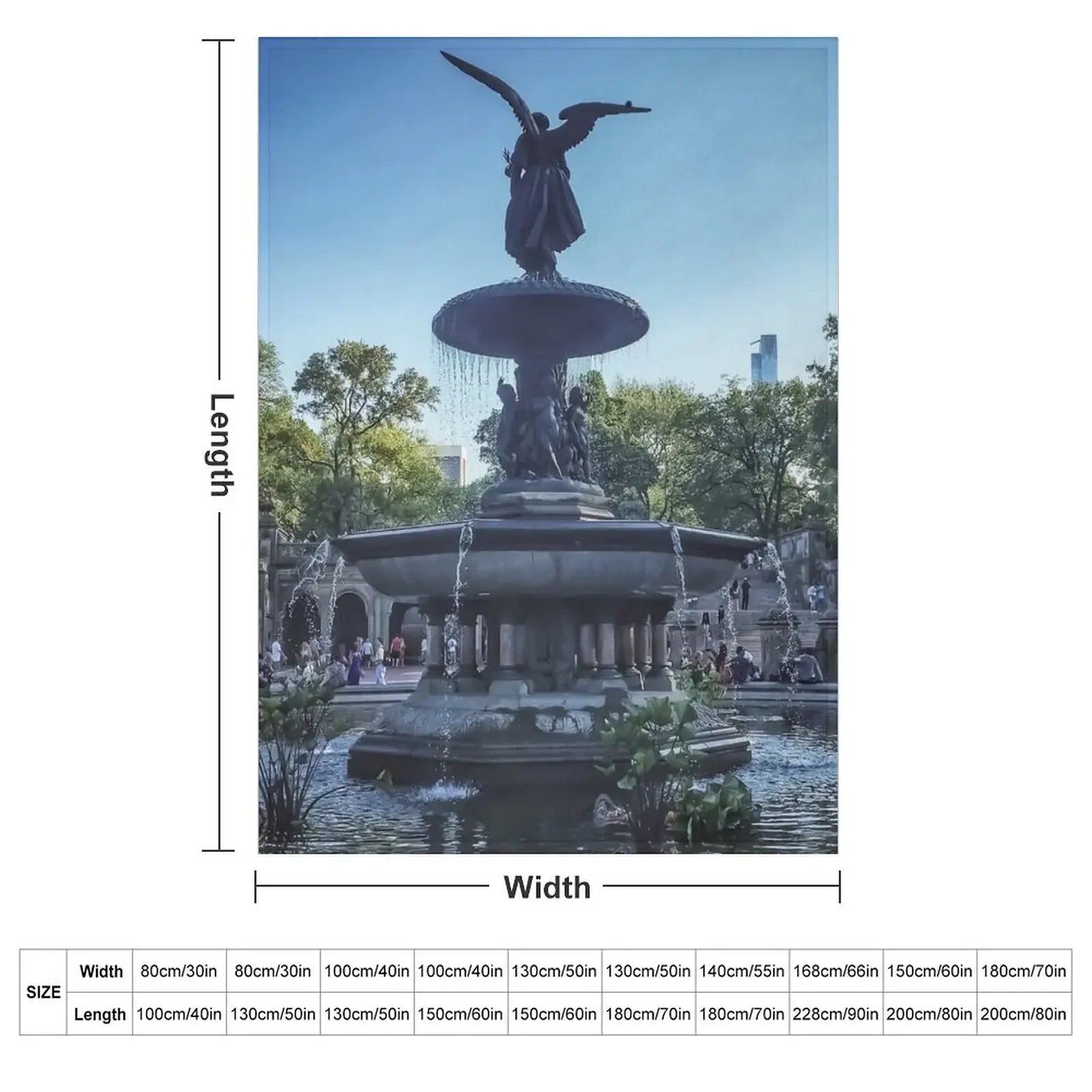 Bethesda Fountain, Central Park, NYC Throw Blanket Bed linens Decoratives Cute Large Blankets