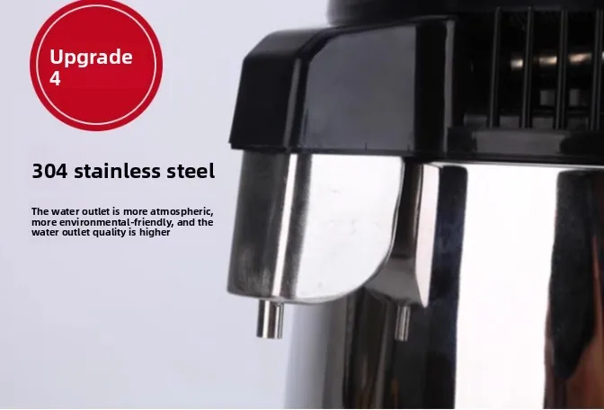 Distillatore d'acqua domestico in acciaio inossidabile da 4 litri - Macchina automatica per acqua distillata dentale per uso domestico, laboratorio, clinica - Senza BPA, 304 St