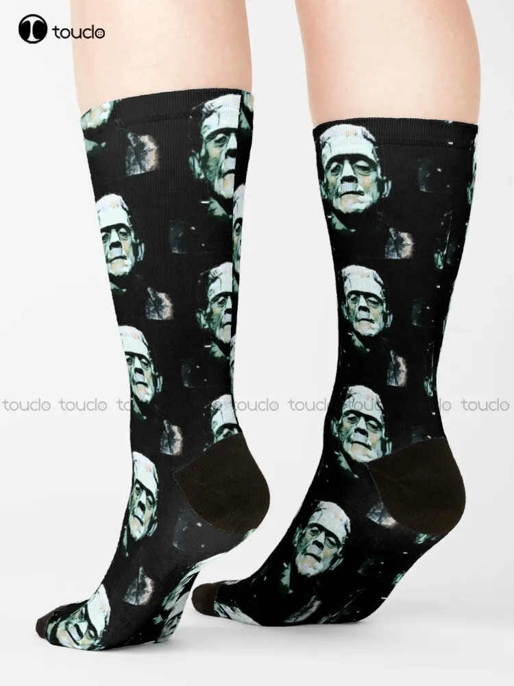 Frankenstein  Classic Horror Monster 50S 80S Pop Socks Cotton Socks For Women Personalized Custom Unisex Adult Teen Youth Socks