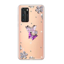 Butterfly Diamond Flower Rhinestone Case For Xiaomi POCO C65 C40 X6 X5 X4 X3 Pro X3NFC M6 M5 M4 Pro M3 F3 F4 F5 Pro 5G Mix 4 3