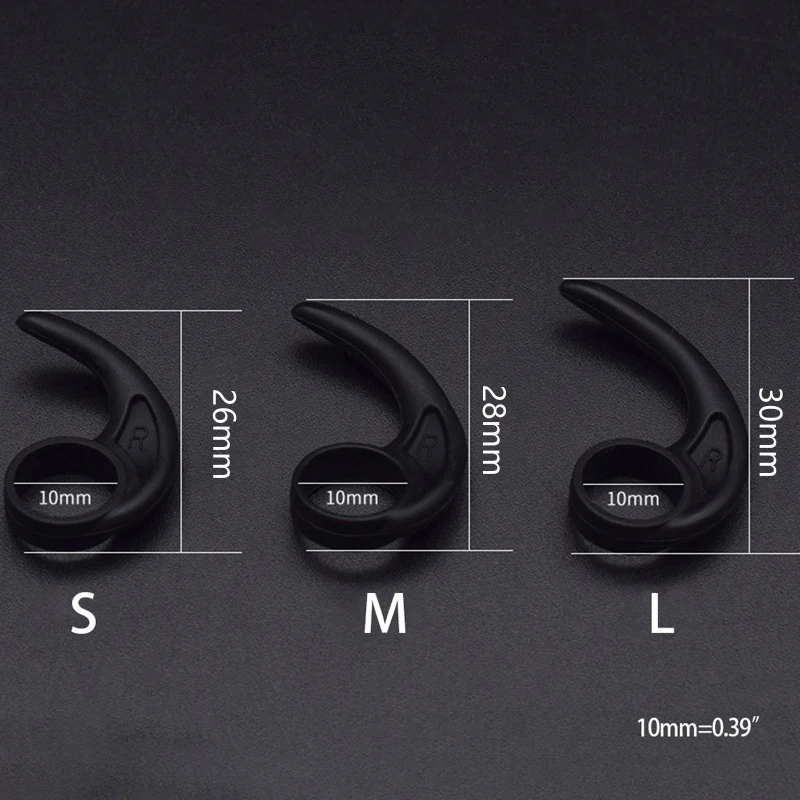 ที่เกี่ยวหู5คู่หูฟังซิลิโคนบัดล็อกหูฟังสปอร์ตจับหูฟังทรงครีบอะแดปเตอร์หูฟังสำหรับใส่ในหูและช่องหู