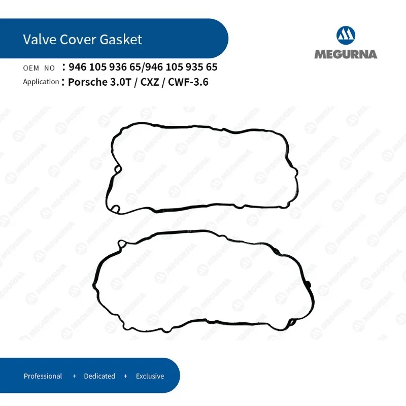 

MEGURNA Valve Cover Gasket Set For Porsche Cayenne Panamera Macan 3.0T Engine Auto Part Car Accessories 94610593565 94610593665