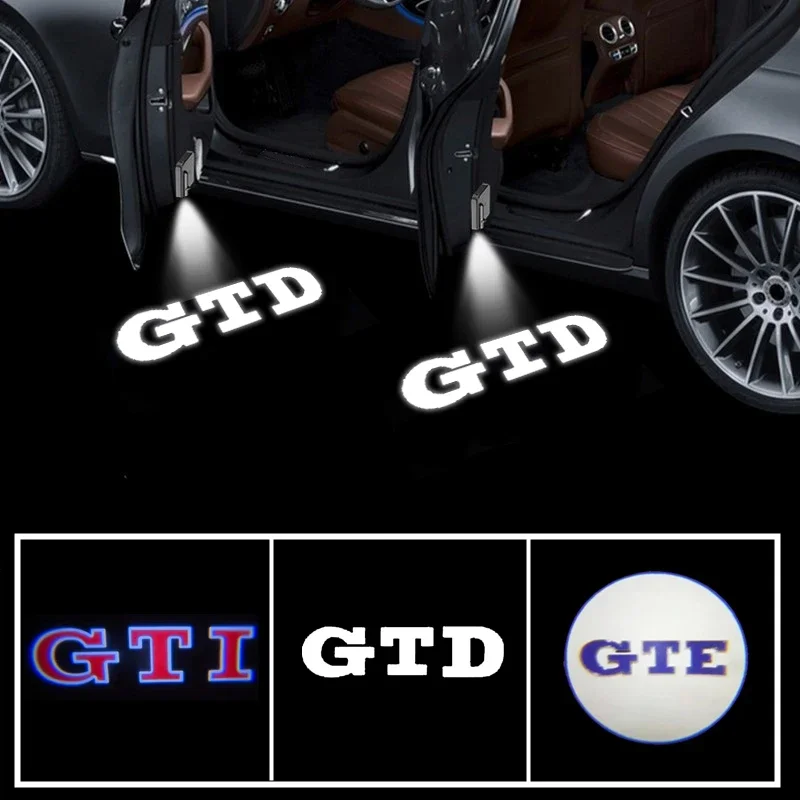 

2Pcs LED Car Door Welcome Light Projector Lamp for VOLKSWAGEN VW Golf 5 6 7 GTI GTD GTE Tiguan Arteon BORA Passat EOS Touareg