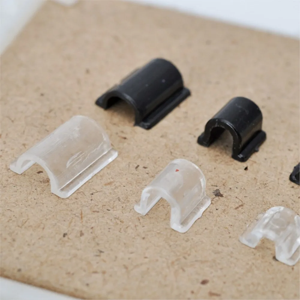 100pcs Clear Hair Rope Setting Buckles Clasp Hair Tie Base Setting Findings for Women DIY Tie Bow Jewelry Accessories Making image 4
