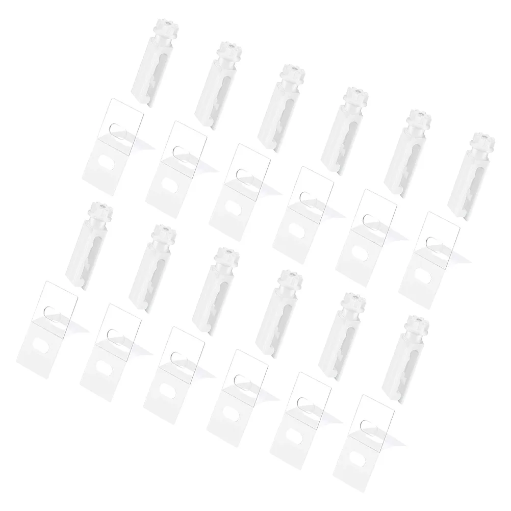 12 مجموعة عمودي أعمى ينبع استبدال الستار إصلاح أجزاء علامات التبويب واضحة للستائر نافذة أعمى المثبتات البلاستيك الجذعية أداة