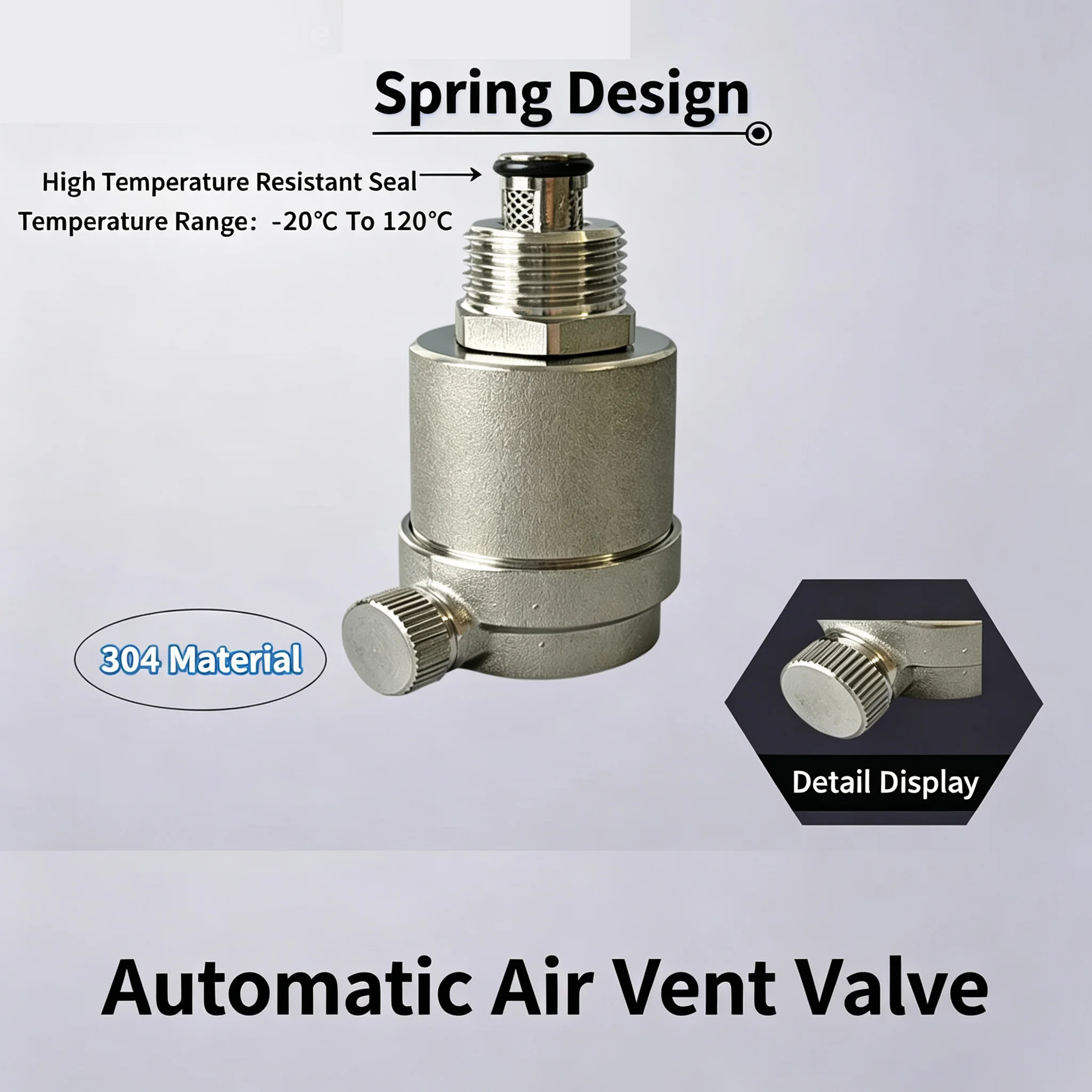 Vent Safety Release Pressure Relief Valve Pipeline Water Heating DN15/20/25 1/2