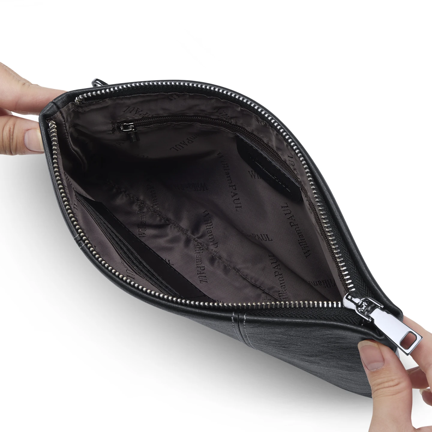 Men's leather envelope bag, fashionable multifunctional handbag, personalized large capacity casual tote bag