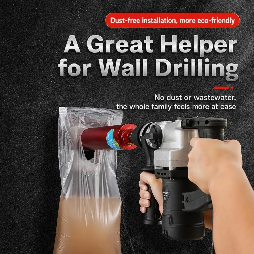Portable Plastic Wall Drilling Catch Bag Self Adhesive Disposable Drilling Dust Bag Water Catch Bag