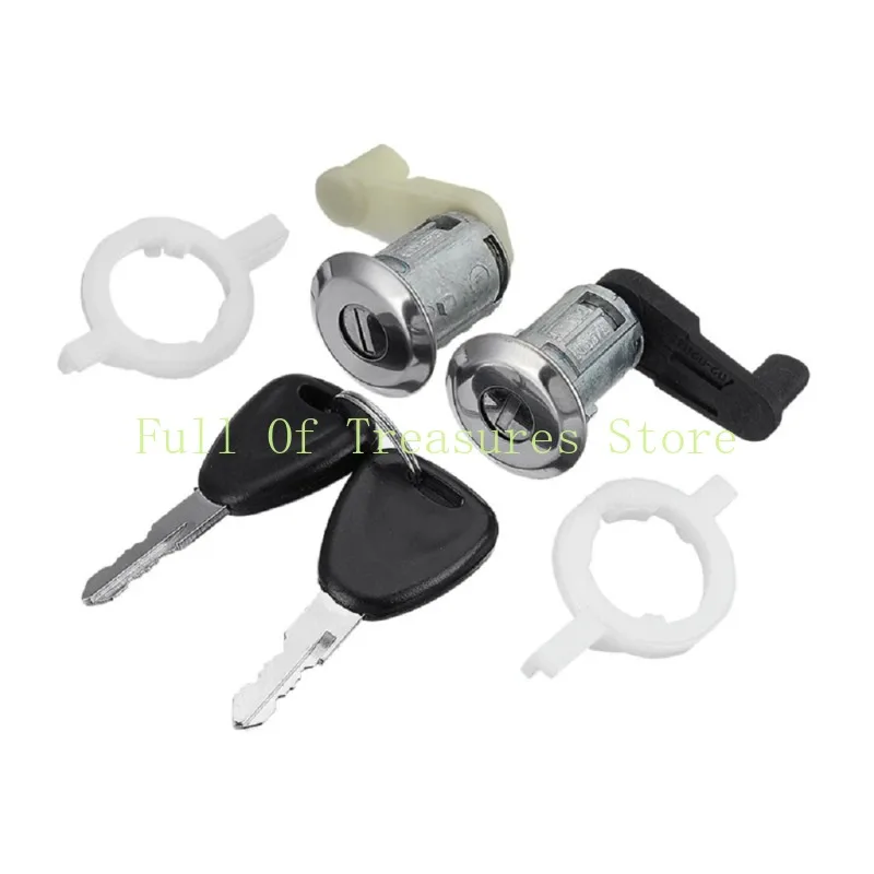 For Renault Left+Right Car Door Lock Barrel Cylinder with 2 Key for  Megane Scenic Clio Master OE 7701468981 7701468982