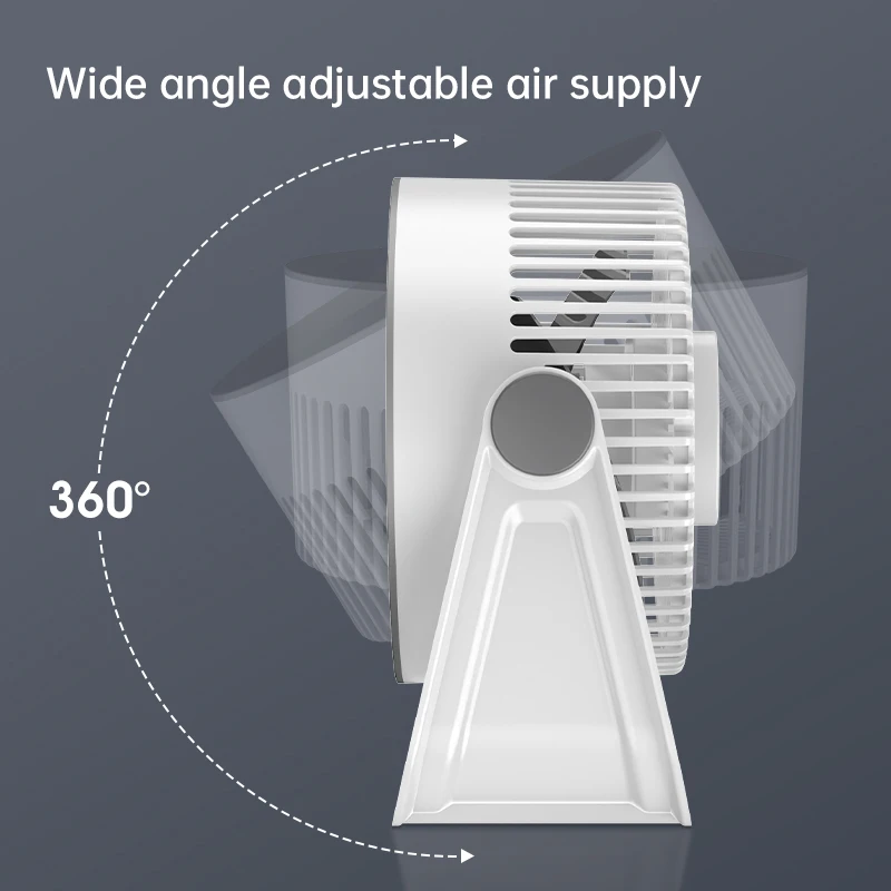 Настольный вентилятор Вентилятор циркуляции воздуха USB Перезаряжаемый Открытый Кемпинг Портативный настенный небольшой вентилятор с высоким ветром для студенческого домашнего использования