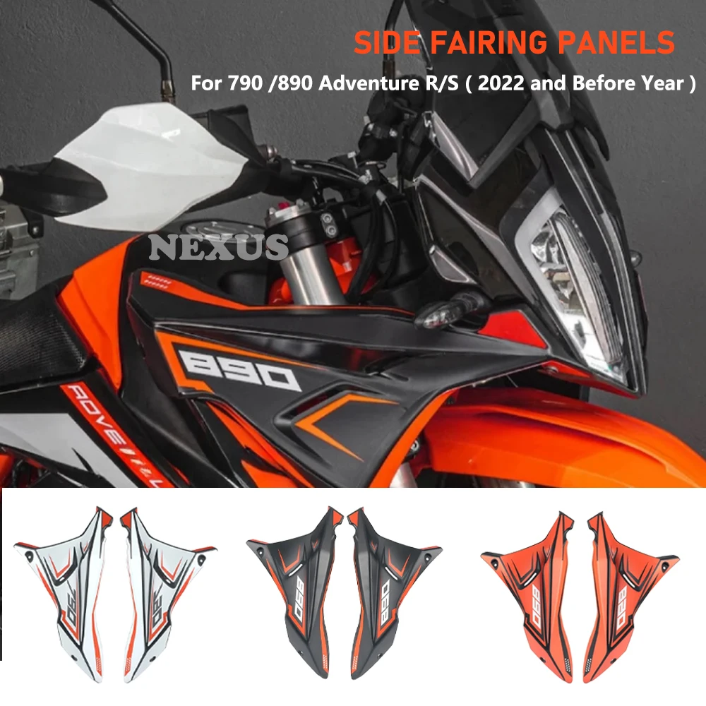 

For 790adv 890adv 790 890 ADV Adventure R S Below Windscreen Plate Cover 20212022 Motorcycle Fairing Side Panels Wind Deflector