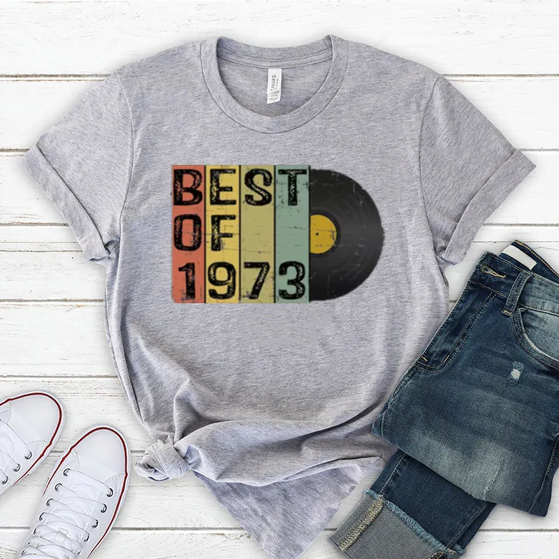 Vintage Best Of 1973, 48th Birthday Shirt For Him Her, Gift For Women Men Retro Birthday Party 100% cotton Shirt Unisex y2k goth