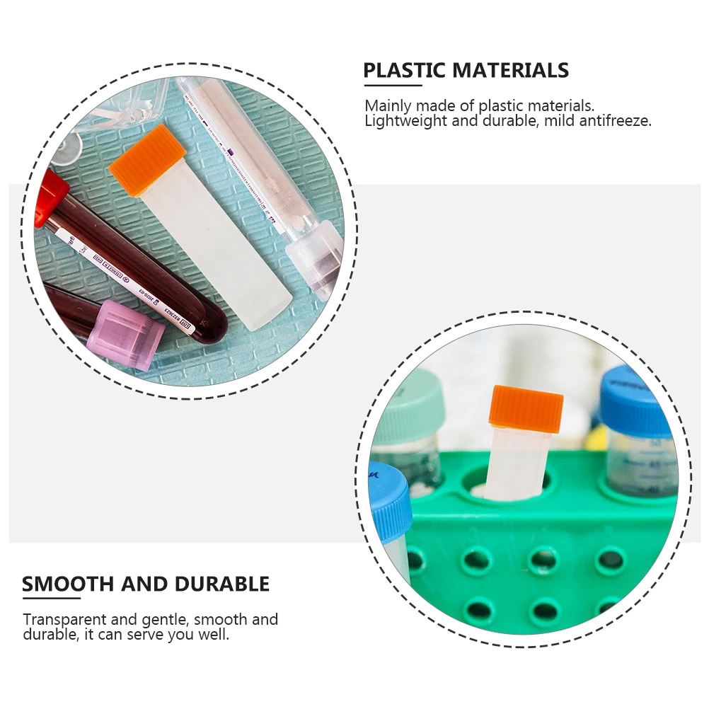 81pcs 5Ml Sampling Plastic Test Tubes Clear Sample Vials Screw Lid Freezing Storage Tubes Leakproof