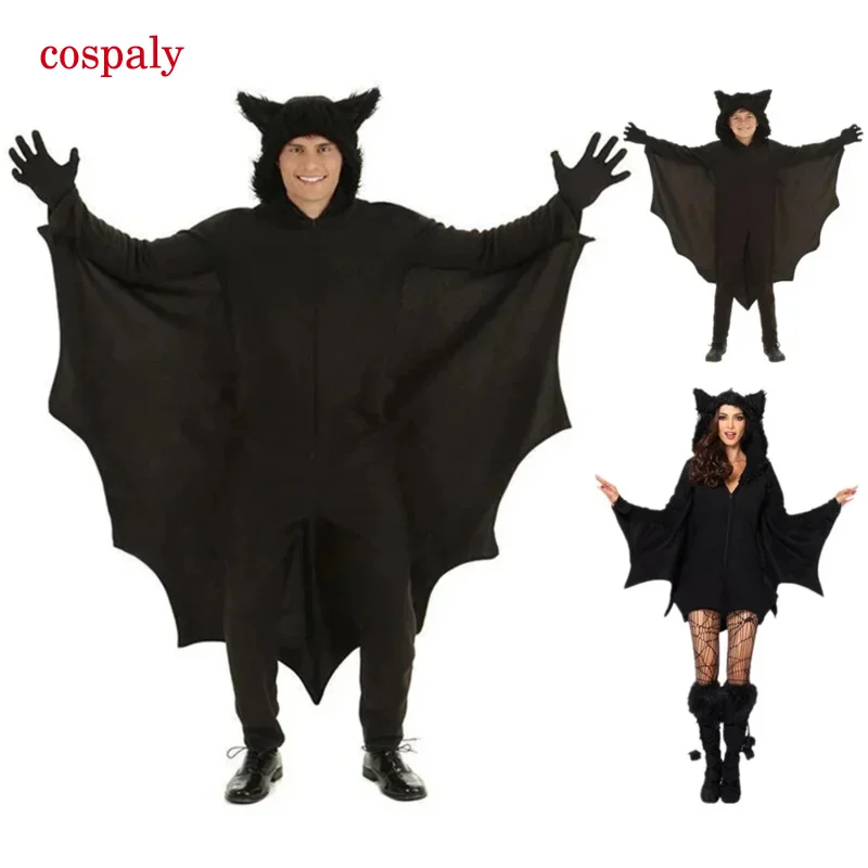 Halloween Vampire Child Adult Bat Costume Bat Cosplay Parent-Child Costume Vampire Party Role Performance Costume