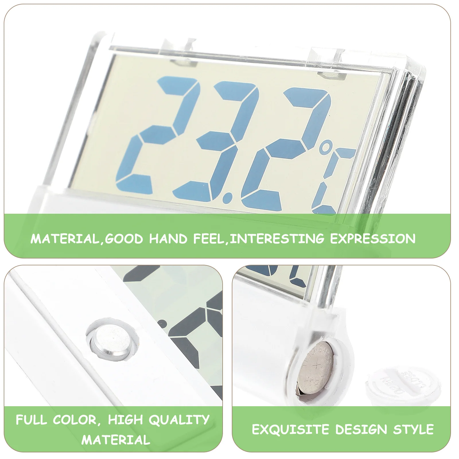 

1Pcs Electronic Fish Tank Thermometer Digital Aquarium Temperature Meter Powered Waterproof Adhesive Back for Reptile