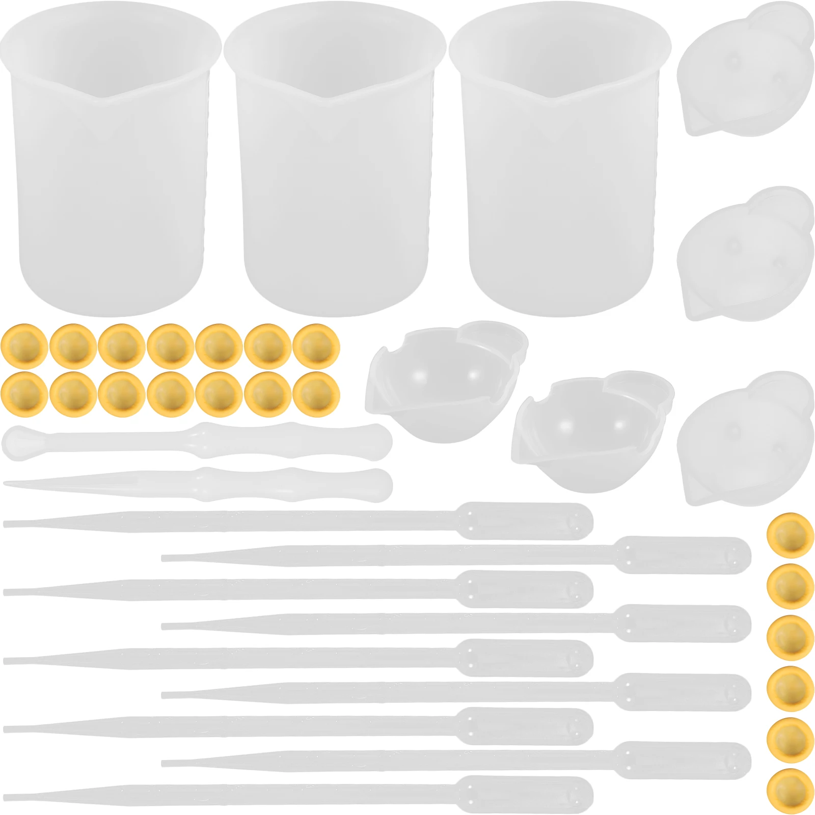 

5 DIY Crystal Resin Silicone Measuring Cup Set Mixing Molds Jewelry Supplies Crafting Tools Resin Kits Easy Use Durable