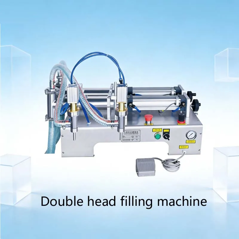 

Automatic Filling Machine Diaphragm Pump Small Liquid double Heads With Conveyor Belt Oil Filler