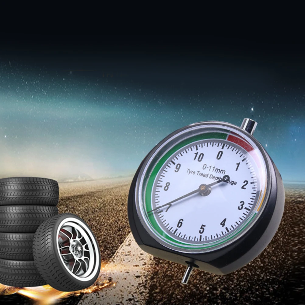 

1Pcs Tire Tread Depth Gauge Practical Durable Clear Scale Compact Easy Read Tire Tread Measure Tool Depth Gauge