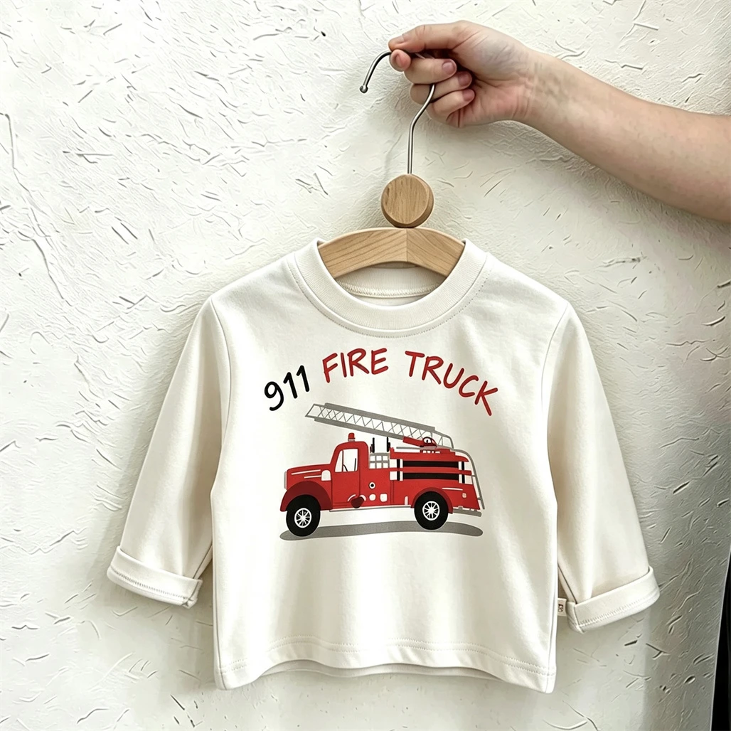 2026 New Design Long Sleeve Boys And Girls Pink Coffee Beige Blue T Shirt Crewneck Pullovers Toddler Casual Sports Thin Tops