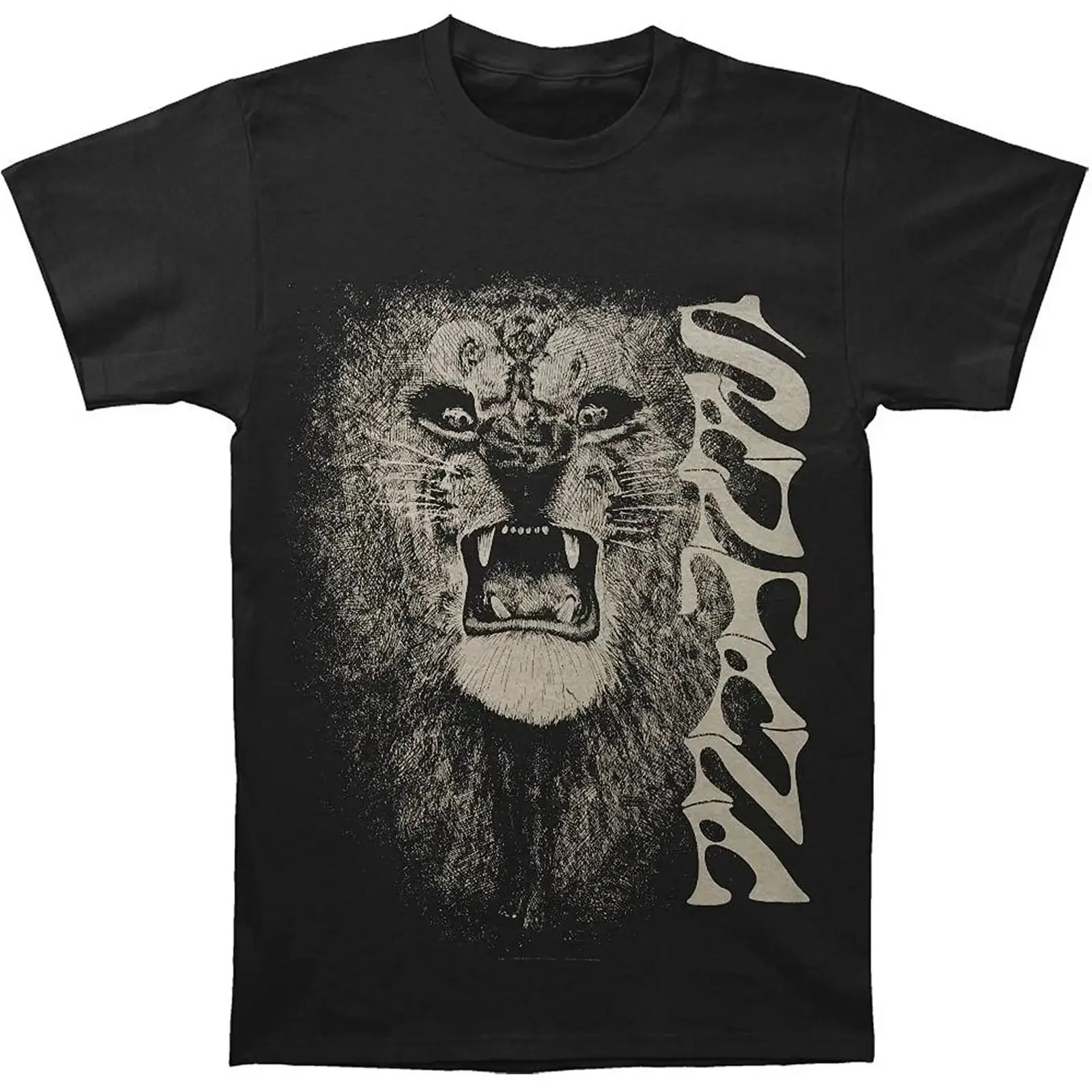 Authentic SANTANA White Lion T Shirt S M L XL 2XL NEW vintage Washed streetwear homme Unisex Slightly Comfortable Breathable