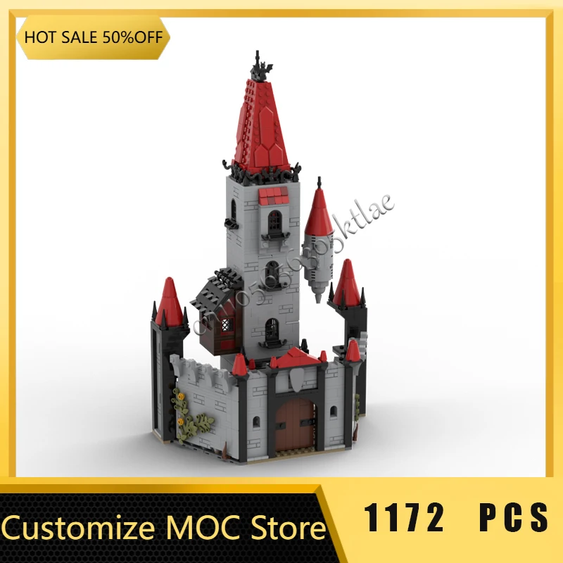 

1172PCS Customized MOC Medieval Creative Castle The Batlord's Fortress Model Building DIY Blocks Brick Assembly Toy Holiday Gift