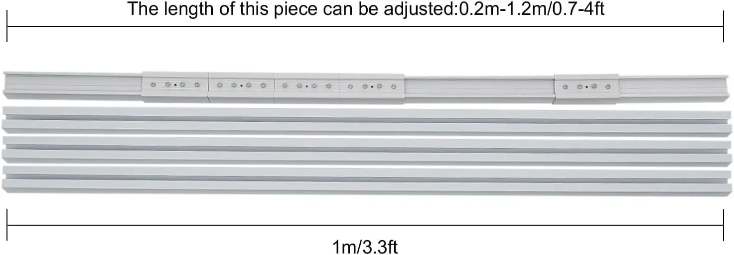 Electric Curtain Track with Remote Control, Smart Curtain System Controlled Via Smartphone App, Compatible with Alexa and Google