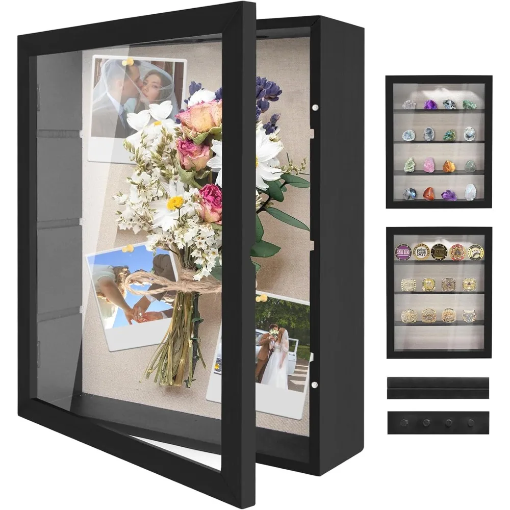 

витрина Shadow Box 11x14, фоторамка Deep Shadow Box с льняной спинкой и съемными полками, деревянная коробка для памяти на свадьбу