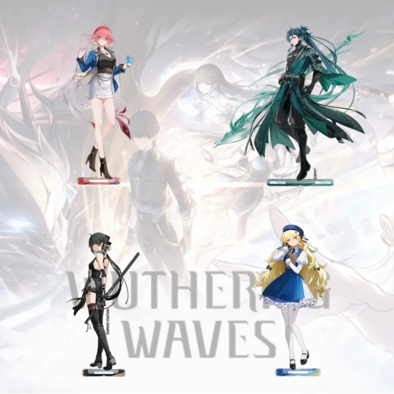 

Game Wuthering Waves Anime Rover Female Changli Phoebe Jiyan Acrylic Figure Stand Keychain Desk Decor Plate Gifts 15cm