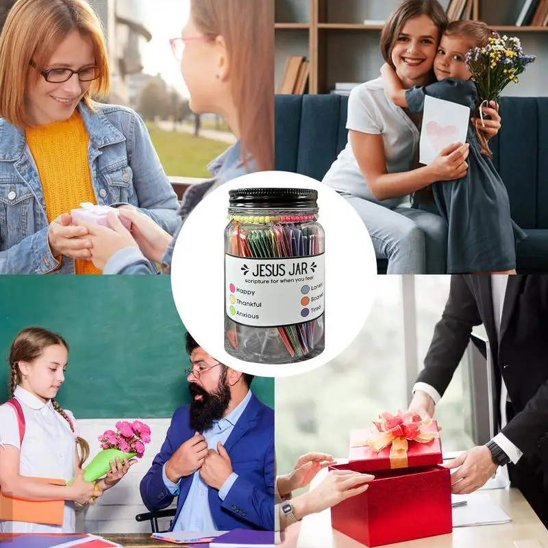 성경이있는 기도 항아리 성경 구절 성경이있는 예수 항아리 거실 침실 연구 장식 영감 카드 기념품