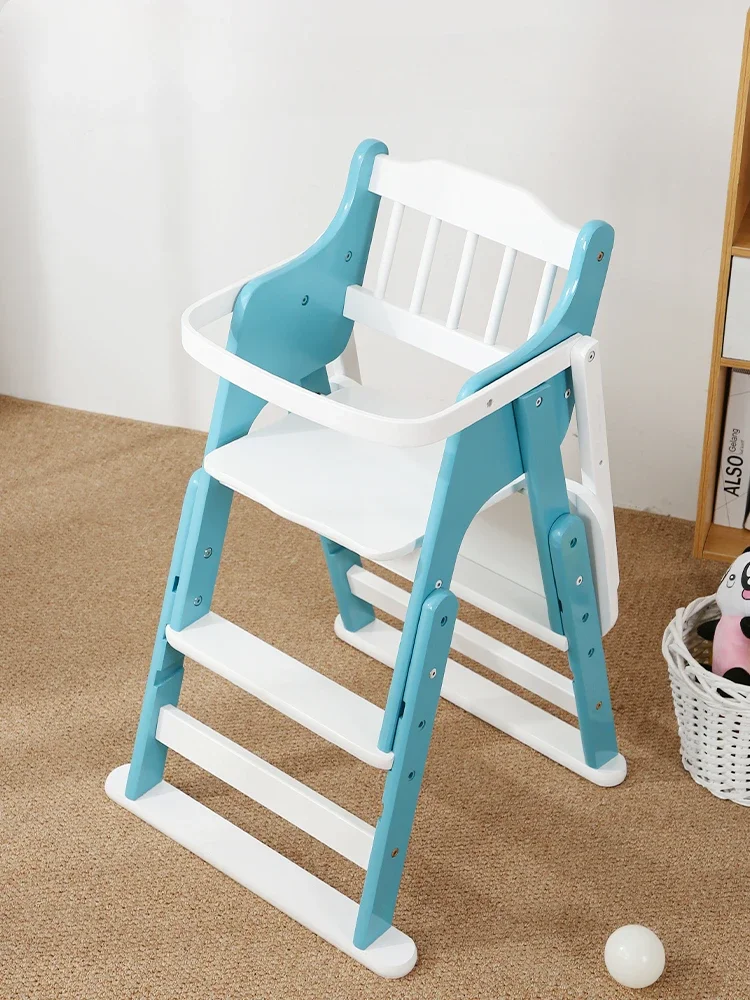 Childrens Home Safe Anti Fall Lifting Minimalist Dining Chairs Folding Wooden Baby Dining Chairs Cadeira Home Furniture HYDC