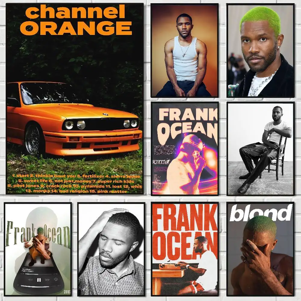 Singer Frank Ocean Funny Cute Cartoon Posters Prints Canvas Painting Wall Art Picture Living Room Home Decor
