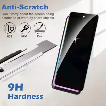 Pro Xiaomi Redmi Note 10 5G Anti Spy Protector Privacy Screen Tempered Glass Film 8 nejlepší prodej Redmi Note 10 128GB - №8