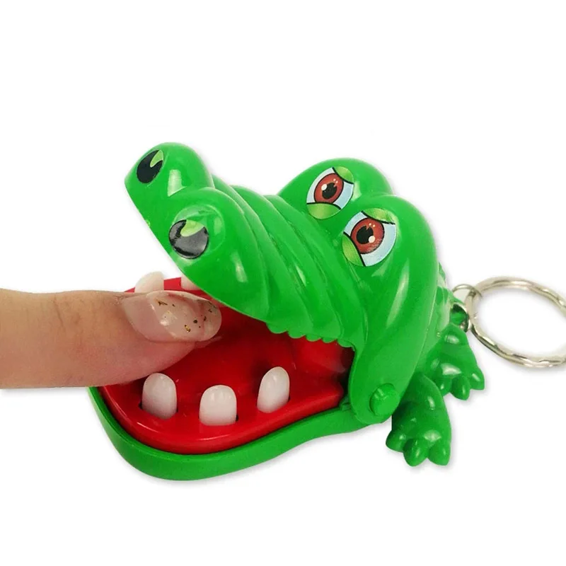 2PCS Small Gifts Keychain Crocodile Teeth Toys Game For Kids Alligator Biting Finger Dentist Party Favors Goodie Bag Stuffers