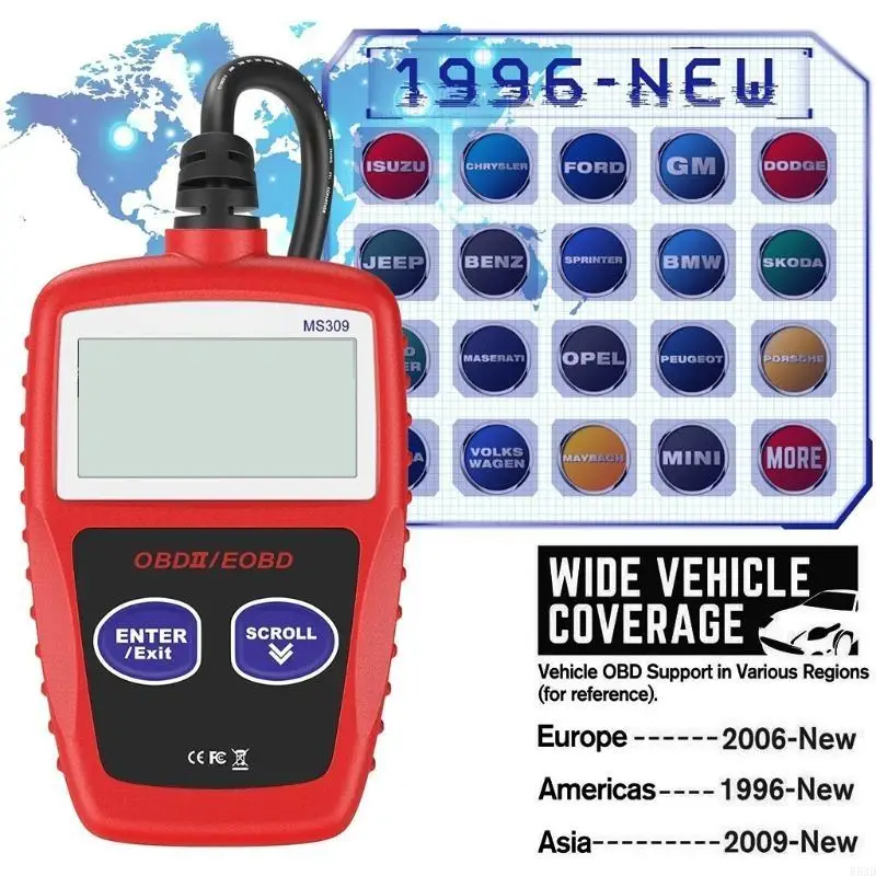 

R53D MS309 OBD2 CODE Reader Automotive Scanner OBDII автомобильный двигатель автоматический диагностический инструмент