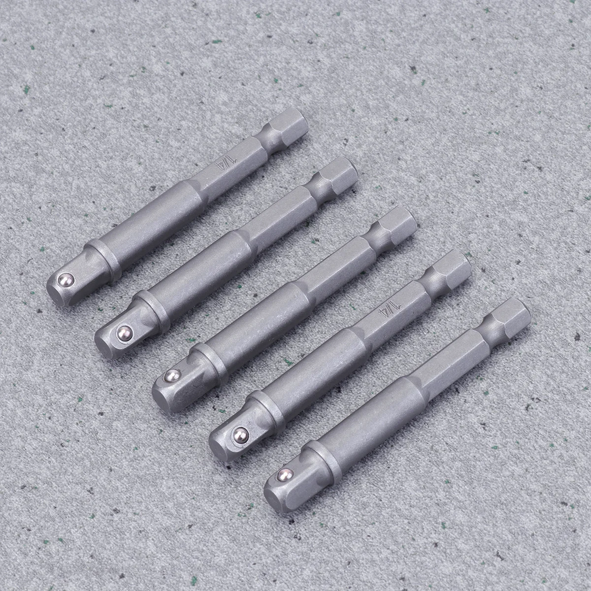 5 шт., 6,35 мм, шестиугольная ручка, удлинитель с квадратной головкой, 65 мм, серебряный шарикоподшипник, дизайн, универсальный адаптер для электроинструментов