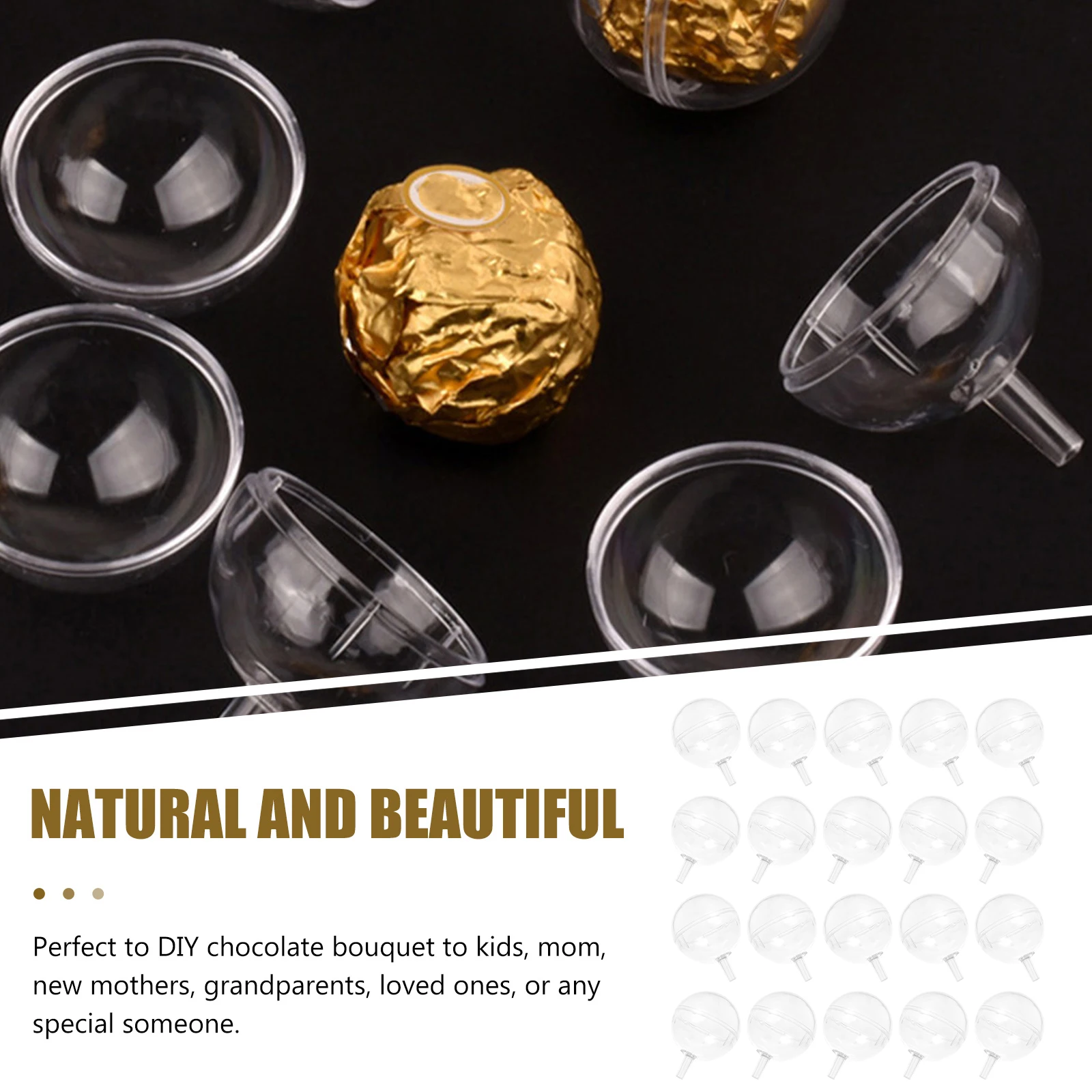 

1 Set Clear Chocolate Candy Holder Round Candy Packaging Box Durable Wrappers For Christmas New Year Valentine'S Day Birthday