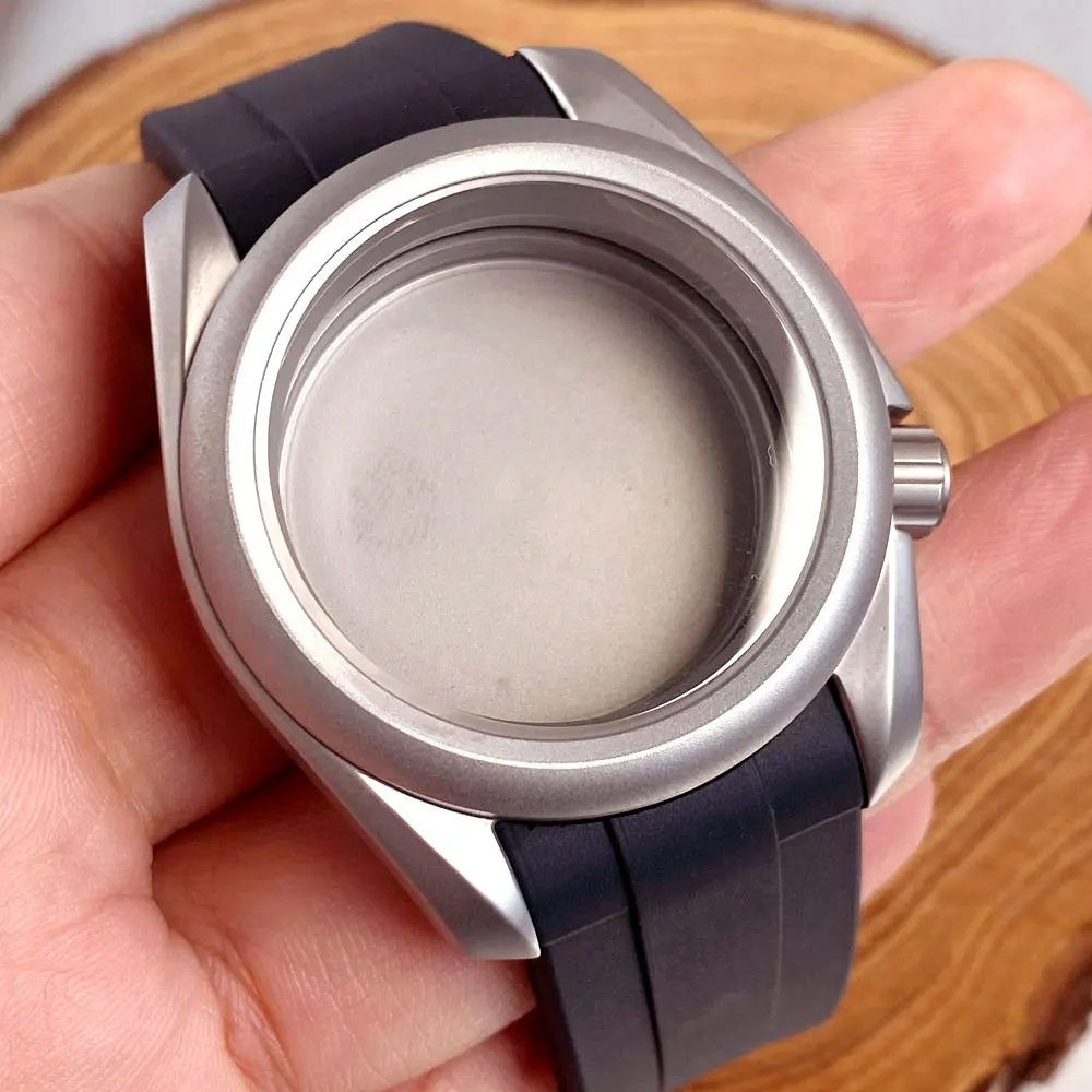 

200M Diving Stainless Steel Watch Case 40mm Sandblast Brushed Fit NH34 NH35 NH36 ETA 2824 PT5000 3.8 Crown Watch Part Rubber