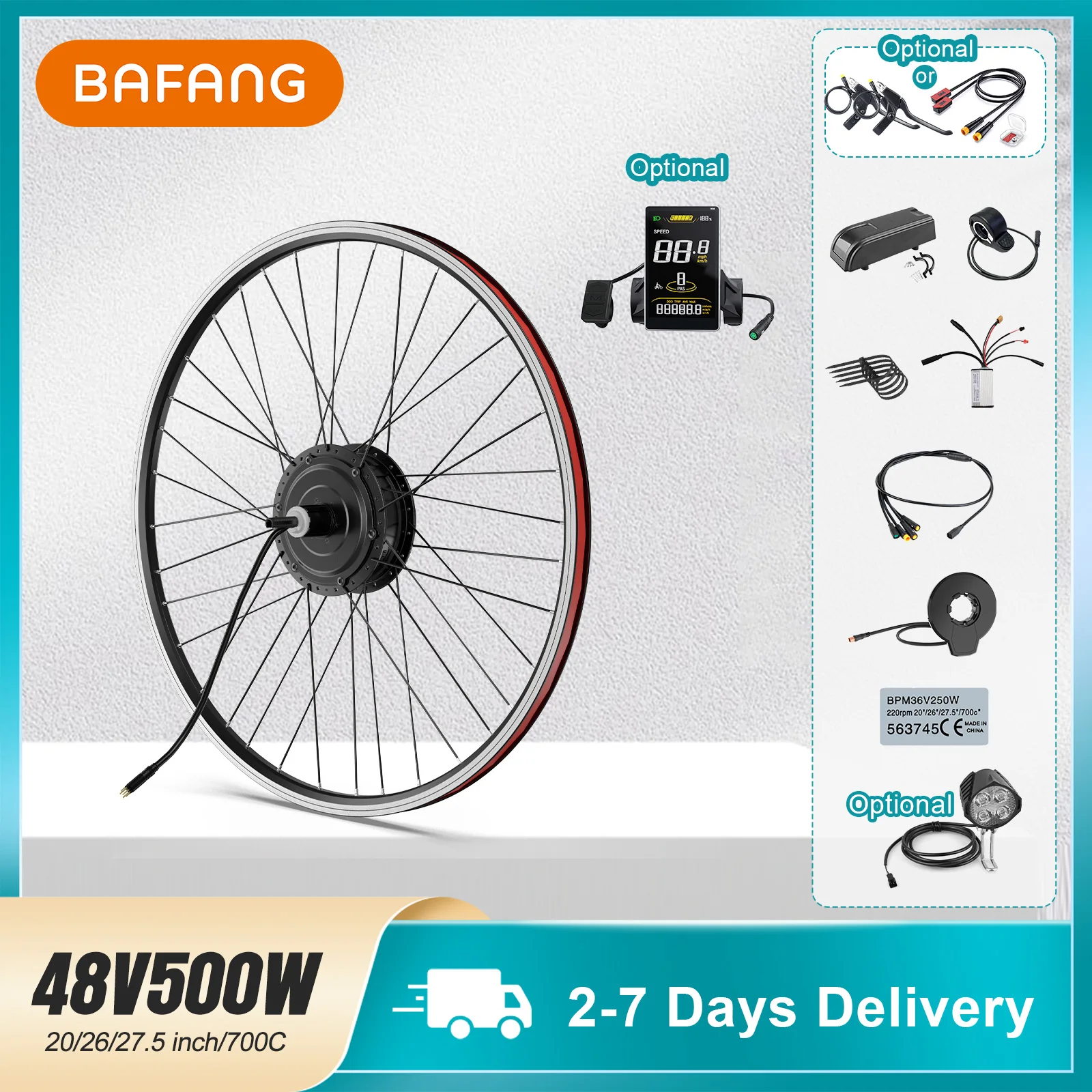

[USA STOCK 5 DAYS DELIVERY]Bafang G0900 750W G020 500W 48V Rear Hub Motor E-Bike Kit for 26"/27.5"/700C Daily Urban Commuting