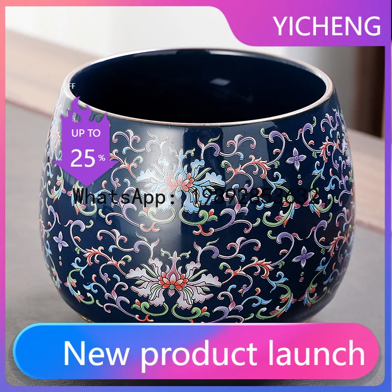 

Lyy enamel tea residue jar for homelarge capacity tea washing jar ceramic tea washing set basin desktop