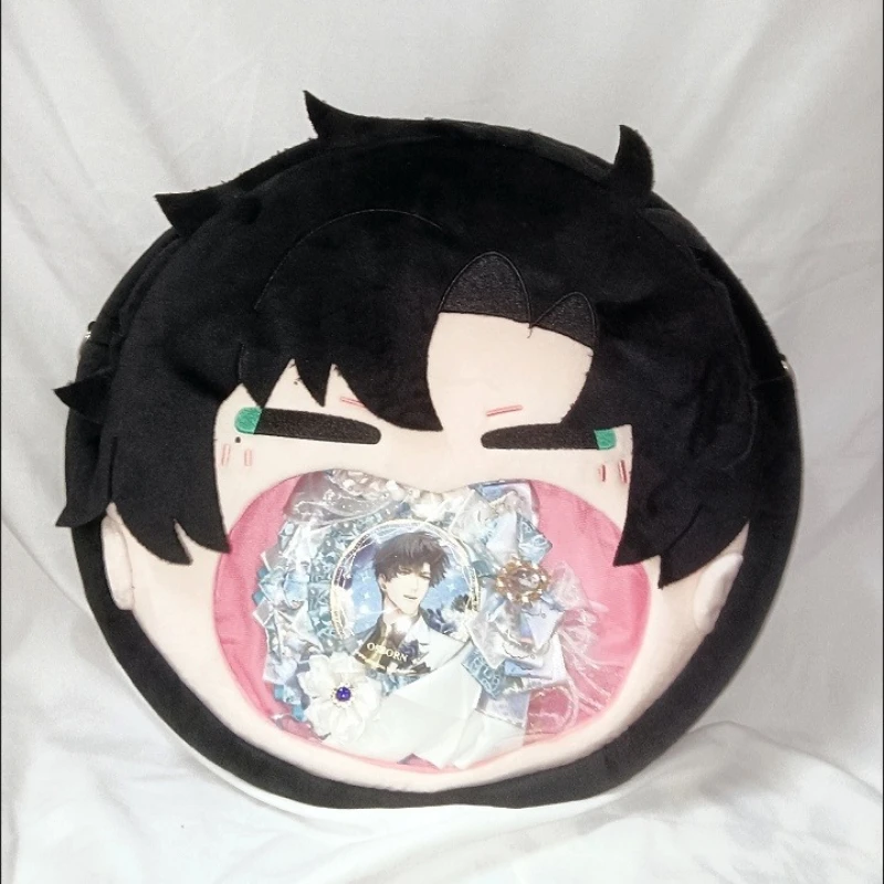 Anime jogo luz e noite osborn kawaii rosto cosplay lolita menina engraçado macio pelúcia itbag mochila carteira decoração fãs presente
