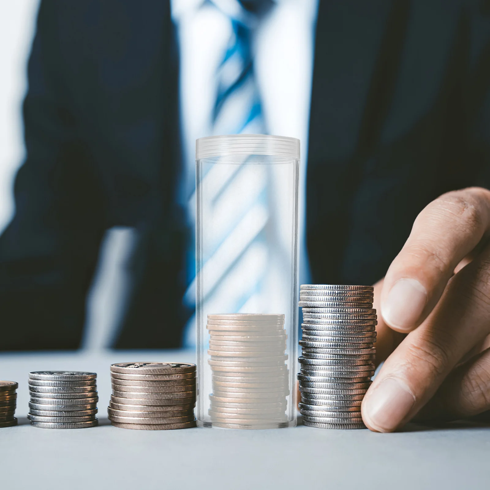 

5Pcs Airtight Coin Storage Tubes Transparent Plastic Collector Container Suitable for Quarters Commemorative Coins Protective