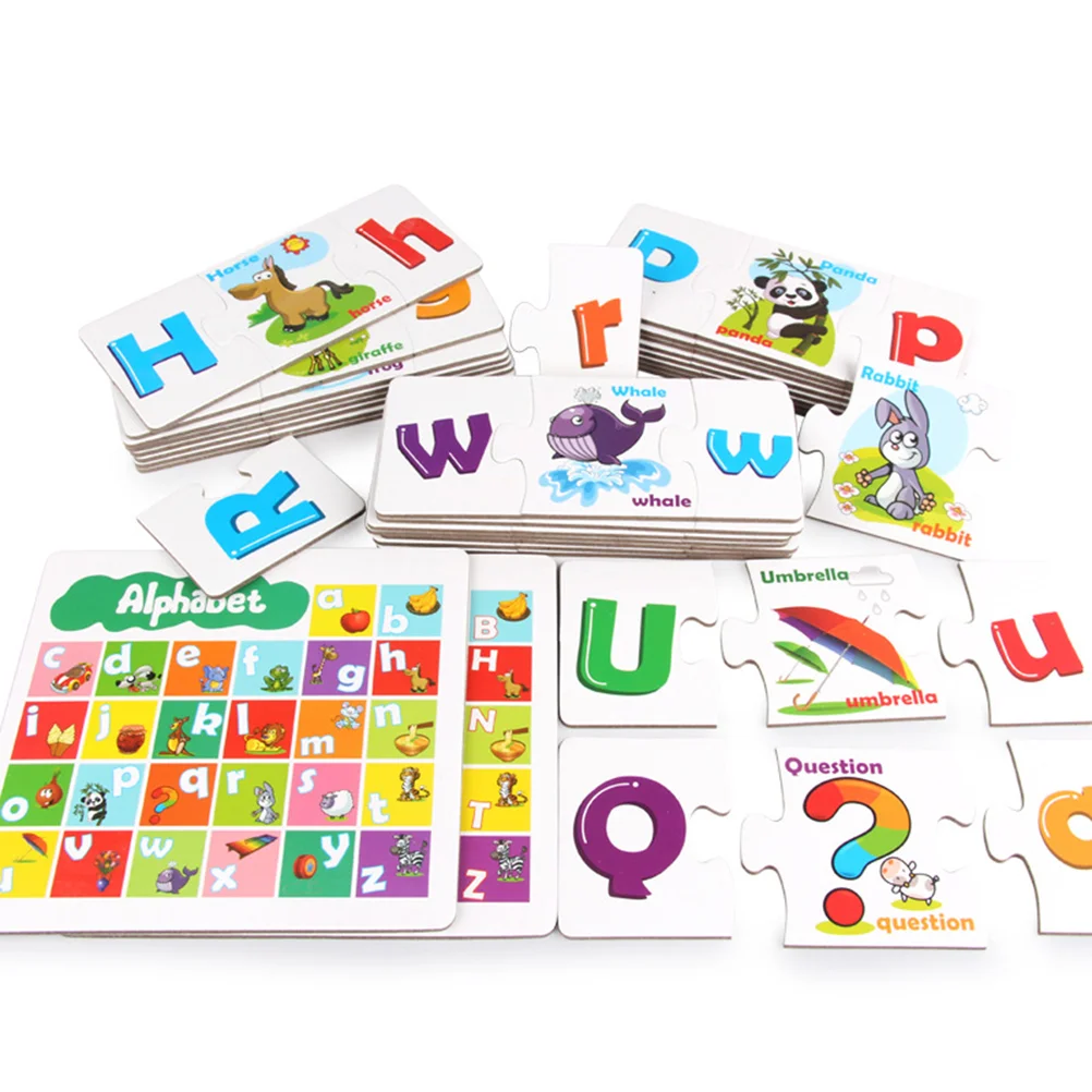 Uppercase and Lowercase Alphabet Letters Matching Puzzle Pairs Matching Game for Kids Children letter matching cards