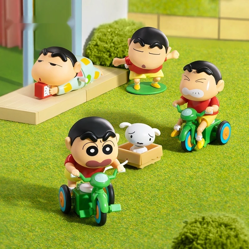 Crayon Shin Chan Dynamic Genuine Blind Box Clockwork Mobile Handpiece Will Move Shin Chan Trendy Toy Ornament Action Doll Gift