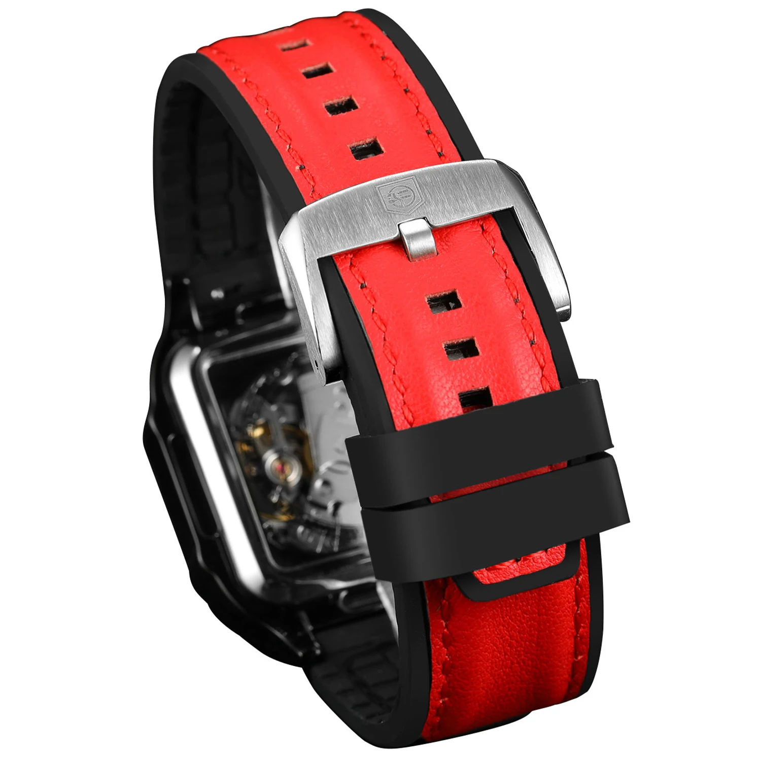 FORSINING8286 Fully Automatic Mechanical Watches for Man with Hollowed Out Dial Luminous Waterproof Watches for Man Reloj Hombre