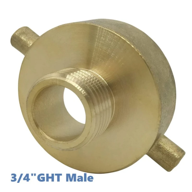 

Переходник для шланга пожарного гидранта со штыревым наконечником для садовых шлангов, латунное пожарное оборудование, внутренняя резьба 2-1/2 дюйма NST/NH x 3/4 дюйма, наружная резьба GHT