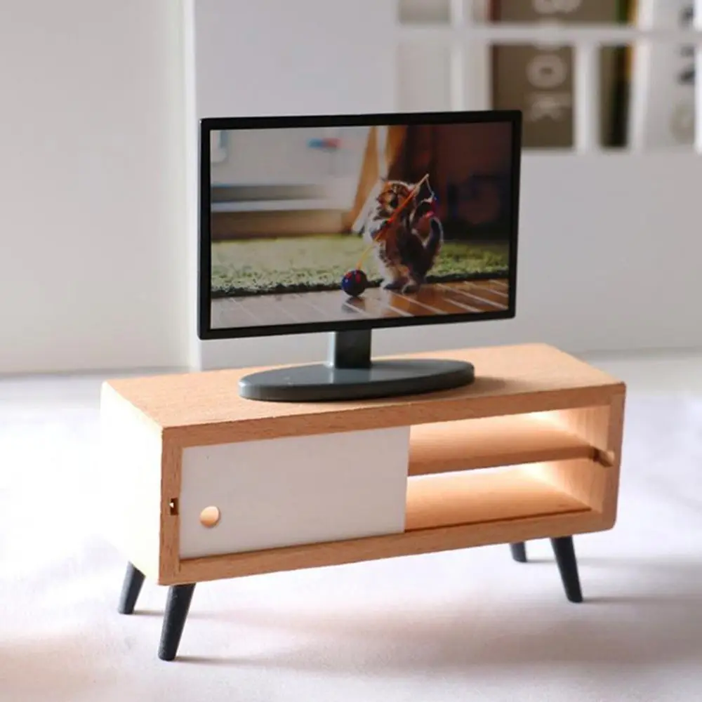 Accessoires Cadeau Model Bed Stoel TV-set Miniatuurmeubilair Poppenhuismeubilair Simulatiemeubilair Minimeubilair